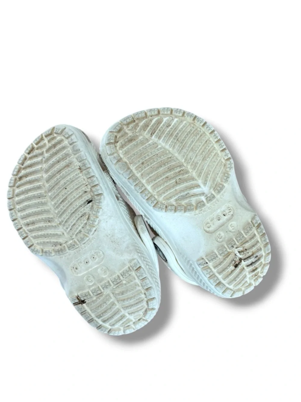 CROCS Kids White Classic Clogs with Heel Strap